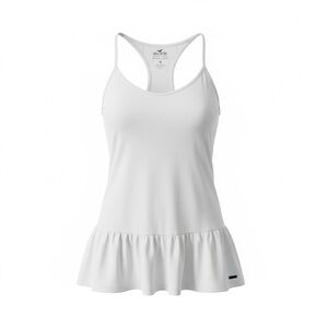 Hollister White Racerback Peplum Tank – Size S – Must-Have Collection